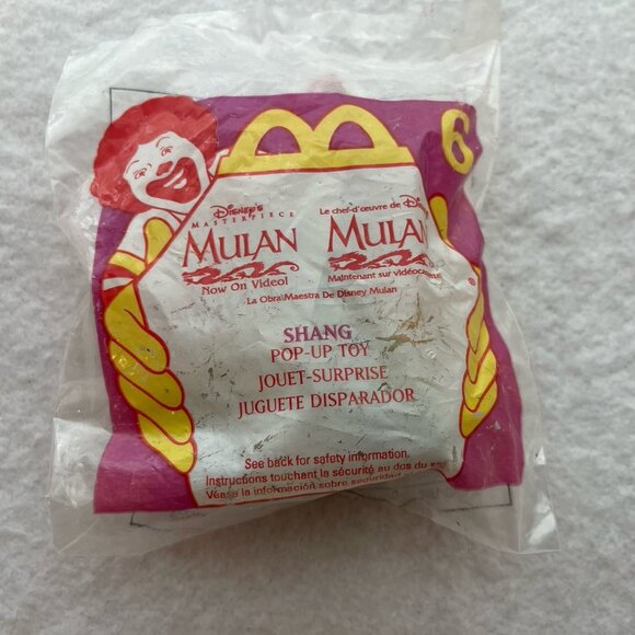 1998 McDonald’s Mulan #6 Shang Pop Up Toy Sealed Disney Happy Meal Figure - Picture 1 of 12
